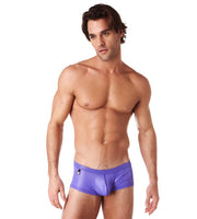 XS Gregg Homme Boxe Briefs BOYTOY Rubber-Look Boxer Spandex Purple 95005 149